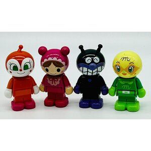 Atsumare Anpanman Mini Figure Mascot Collection Toy Lot of 4 PVC Ships From USA